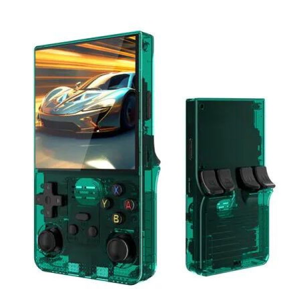 R39MAX Retro Handheld Game Console, 4.0 Inch IPS Screen and 64GB Memory, Portable Arcade Video Gaming Console Gift for Boys and Girls (Green)