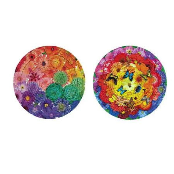Rainbow Flower Theme Rotating Flip Puzzle Toy Stress Relief Relaxation Brain Educational 3D Design