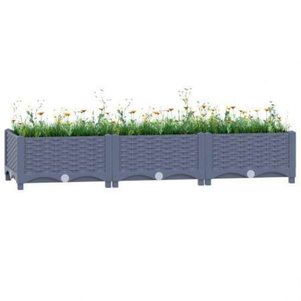 Raised Bed 120x40x23 Cm Polypropylene