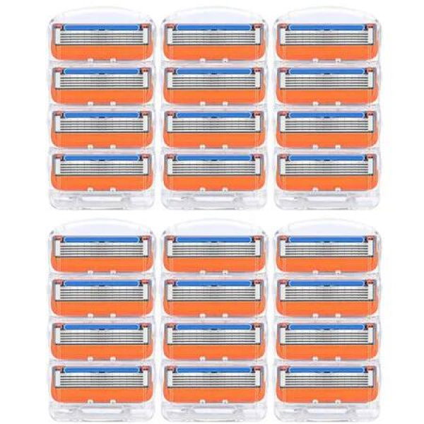 Razor Blade Refills 24Pcs Gillette Fusion 5 Shaving Orange New Version Bald Men Grooming Accessories