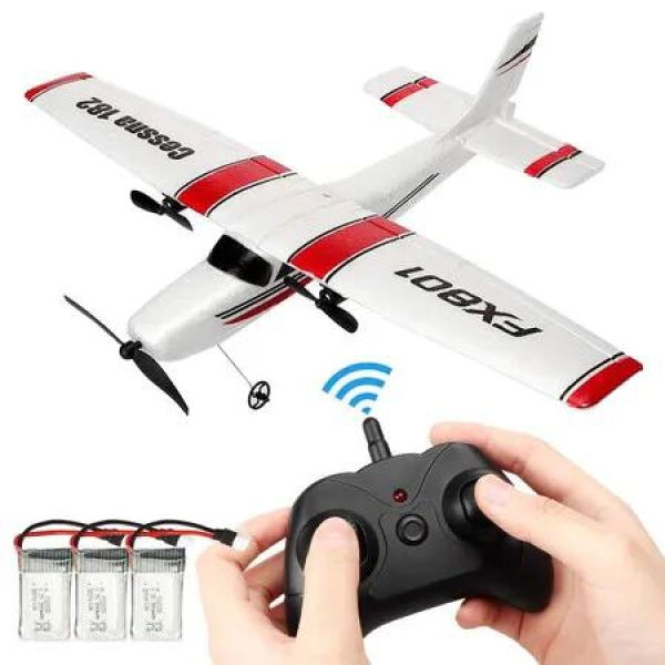 RC Airplane Toy Remote Control 2.4GHz Ready to Fly 2 Channel EPP Plane Outdoor Activity Play Christmas Gift Kids Beginner