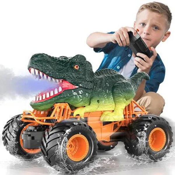RC Car Toys Remote Control All Terrain Offroad Vehicles 2.4GHz Light Sound Spray Learning Indoor Outdoor Play for Kids