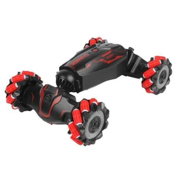 RC Cars Gesture Sensing Stunt Car, 2.4Ghz Remote Control Car with Light Music, 4WD Transform Off Road Twist Car, Birthday Gift for Kids, Red