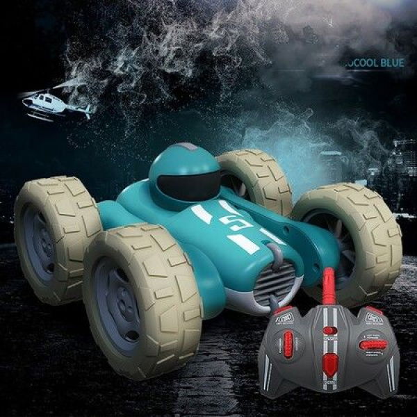 RC Cars Stunt Car Remote Control Car Double Sided 360 Flips Rotating Outdoor Car Toy Birthday Gift For Boys And Girls Ages 6-14 - Blue.