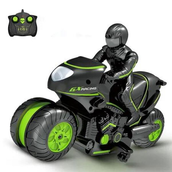 RC Motorcycle Remote Control Motorcycles, High Speed Rc Car for Kids Age 4,5,6,7,8 and Up Year Old, Green