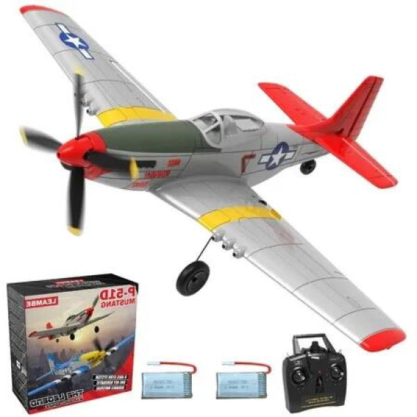 RC Plane Remote Control Airplane with 3 Modes, One-Key U-Turn Control for Easy Flying Perfect for All Ages (Red)