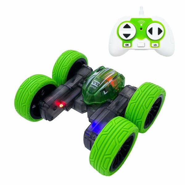 RC Rotating Stunt Cars Flowering Remote Control Car Toys With Lights Double-Sided Driving 360-degree Flips Rotating Car Toy