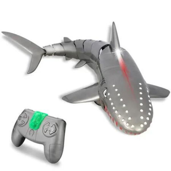 RC Shark Toys, 2.4Ghz 1:18 Scale High Simulation Remote Control Shark Pool Toy, Great Gift for Kids Ages 8-12