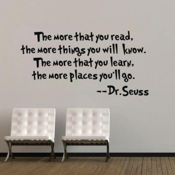 Read And Learn From Dr. Seuss Wall Stickers.