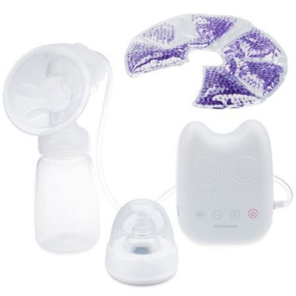 RealBubee Powerful Intelligent USB Electric BPA Free Automatic Massage Breast Pump With Cold Heat Pad Nipple