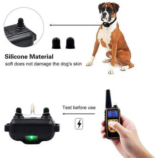 Rechargeable & All-Weather Use Dog Shock Traing ECollar with 875-Yard Remote Control Up to 3 Dogs Simultaneously