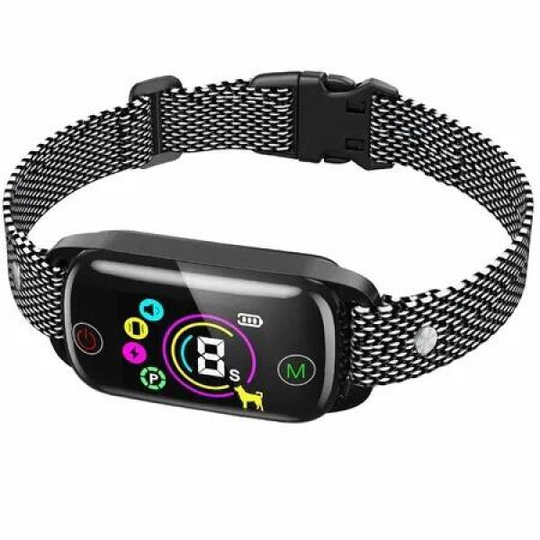 Rechargeable Anti Bark Collars for Dogs with 8 Adjustable Sensitivity, Dog Barking Collar with 4 Barking Training Modes(Black)