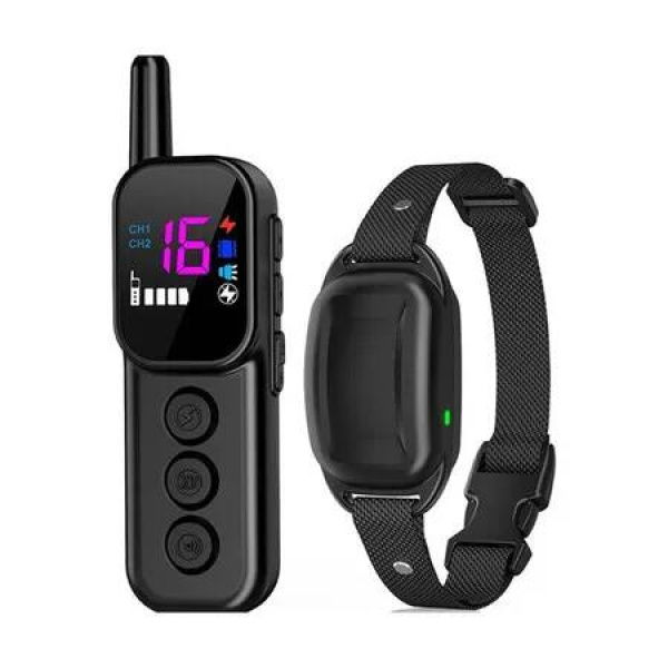 Rechargeable Dog Electric Training Collar with Remote for Small Medium Large Dogs with Beep, Vibration, Safe Shock Modes (Black)