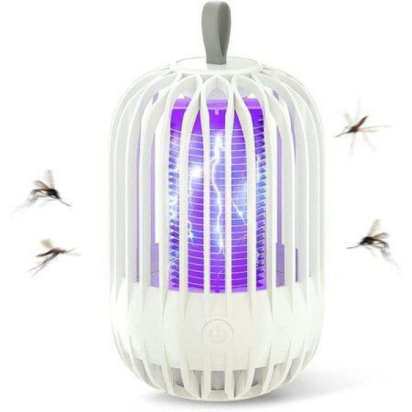 Rechargeable Dual-Function Bug Zapper Lamp LED/UV Dual Lighting Mode Electric Insect Zapper On Touch