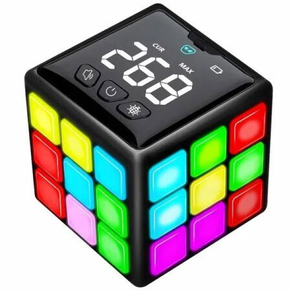 Rechargeable Game Handheld Cube,15 Fun Brain & Memory Game with Score Screen,Cool Toys for Kids,Christmas Birthday Gifts for Age 3+