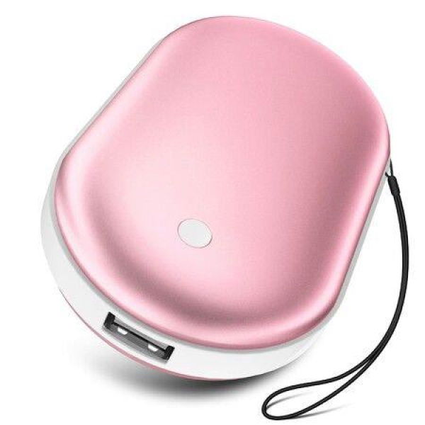 Rechargeable Hand Warmer 5200mAh Electric Portable Power Bank Outdoor Sports Camping Hiking Rose Gold