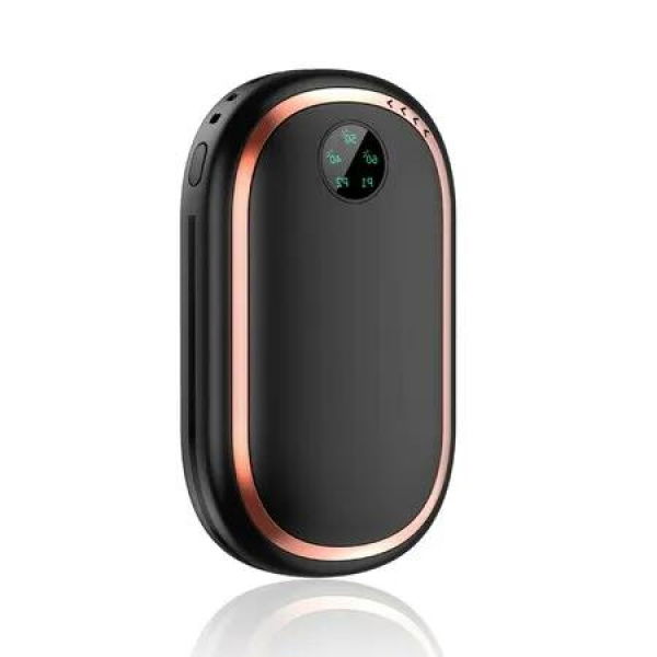 Rechargeable Hand Warmer with 6000 mAh Battery, Fast Heating, and 3-in-1 Functionality (Power Bank, Digital Display, Sunset Light)