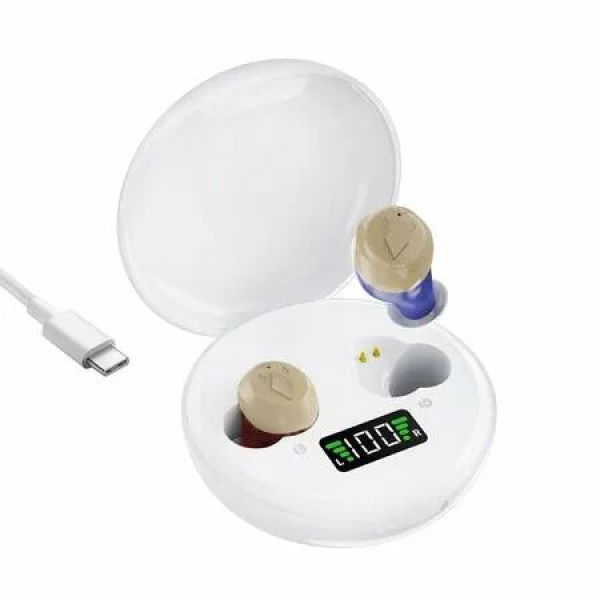 Rechargeable Hearing Aids for Seniors with Hearing Loss,Digital Hearing aid with Smart Noise Reduction Chip Auto-On/Off