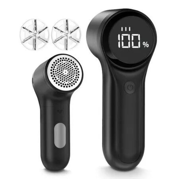 Rechargeable Lint Remover,Bobble Remover for Clothes,3 Speeds Adjustable Fabric Shaver,LED Display Bobble Remover,Lint Shaver for Various Fabrics,Black