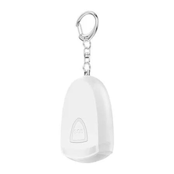 Rechargeable Personal Alarm for Women, Personal Safety Alarm for Students, Joggers, Night Workers, Elders, Kids (White)