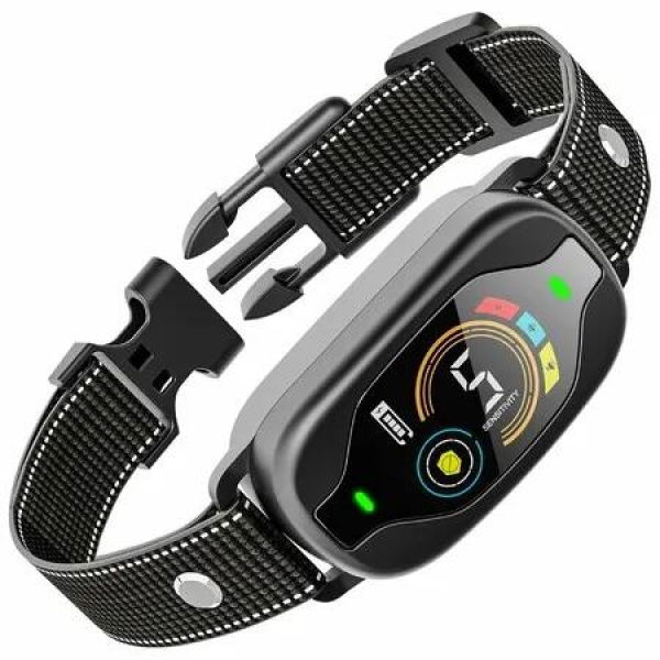 Rechargeable Pet Anti Barking Dog Training Collar,Stop Barking Collars for Small Medium Large Dogs,Deterrent Devices with Beep Vibration