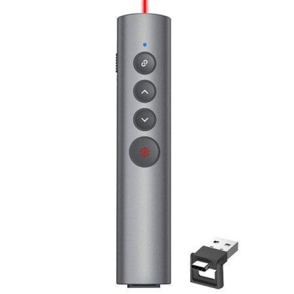 Rechargeable Red Laser Pointer For Presentation Clicker For PowerPoint Presentations USB-C/A Power Point Clicker Wireless Presenter Remote For Computer/Mac/PPT/Google Slide Advancer