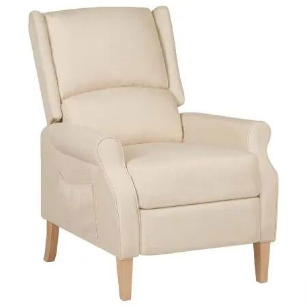 Reclining Chair Cream Fabric