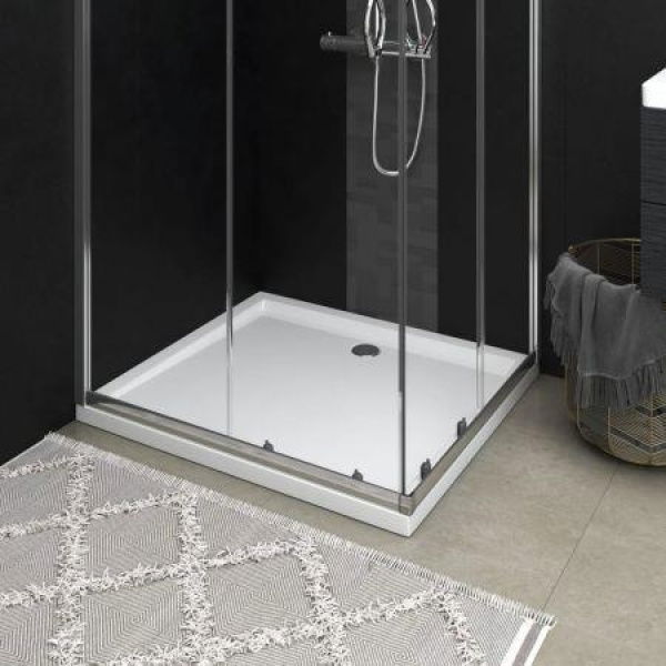 Rectangular ABS Shower Base Tray White 80x90 Cm