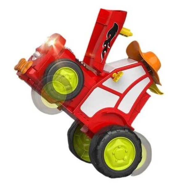 Red Remote Control Stunt Car with Dancing Lights and Sounds Funny Electric Vehicle for Kids' Rolling and Swinging Play