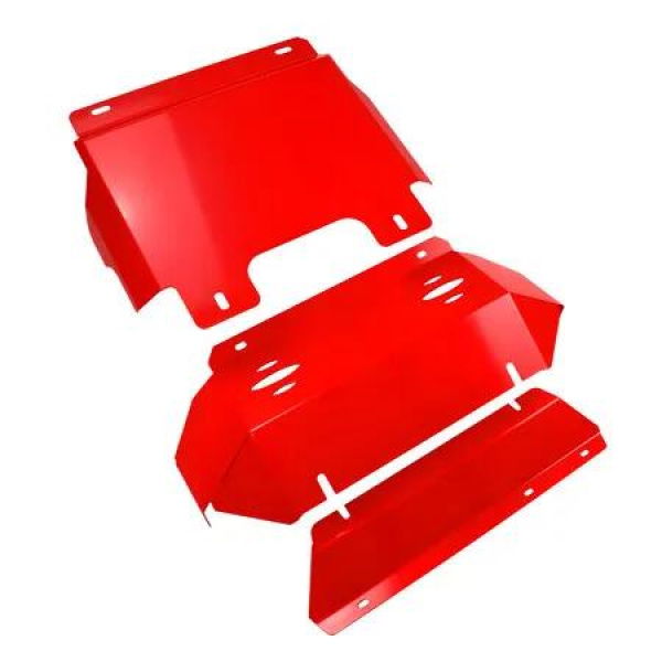 Red Steel Bash Plate for Toyota Hilux 2015-2021 SR5 N80 GUN TGN GGN Sump Guard