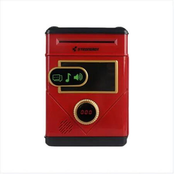 Red Touch Screen Password Piggy Bank Kids Large Capacity Mini Safe Battery Operated