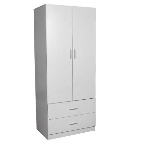 Redfern White 2 Door 2 Drawer Wardrobe