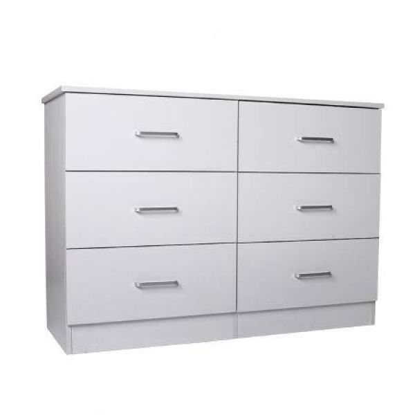 Redfern White 6 Drawer Lowboy