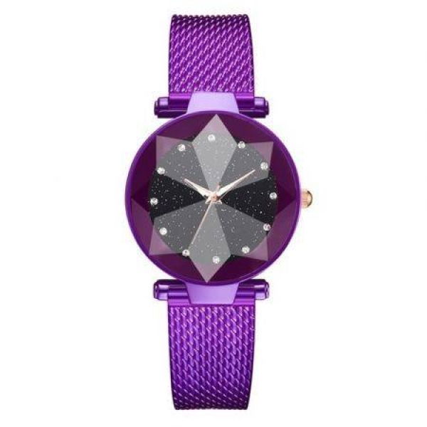 Reebonz Women Starry Sky Bracelet Luxury Geometric Surface Quartz Watch