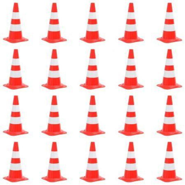 Reflective Traffic Cones 20 Pcs Red And White 50 Cm