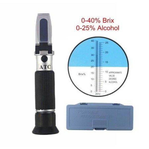 Refractometer For Wine Tester 0-32% Sugar For Wine Alcohol Meter. Braga 0-40% Refractometer For Grapes.