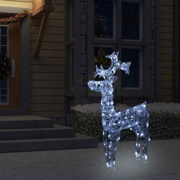 Reindeer Christmas Decoration 90 LEDs 60x16x100 Cm Acrylic