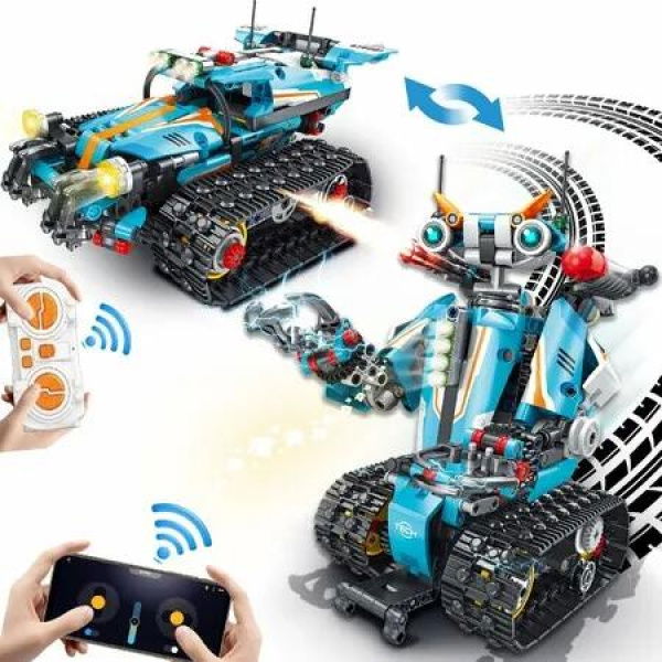 Remote APP Controlled Robot Building Programmable Transforming Robotic Building Bricks Construction VehiclesBirthday Chirstmas Gifts