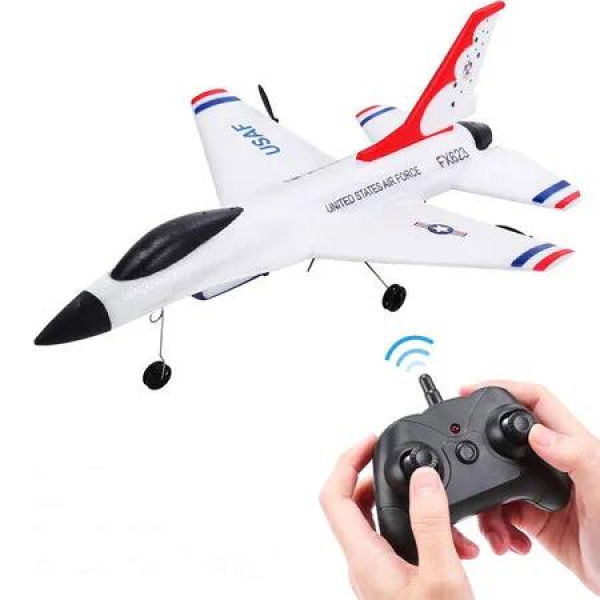 Remote Control Airplanes, 2.4 Ghz RC Glider with Smart Gyroscope System, Easy to Fly RC Fighter for Beginner Kids