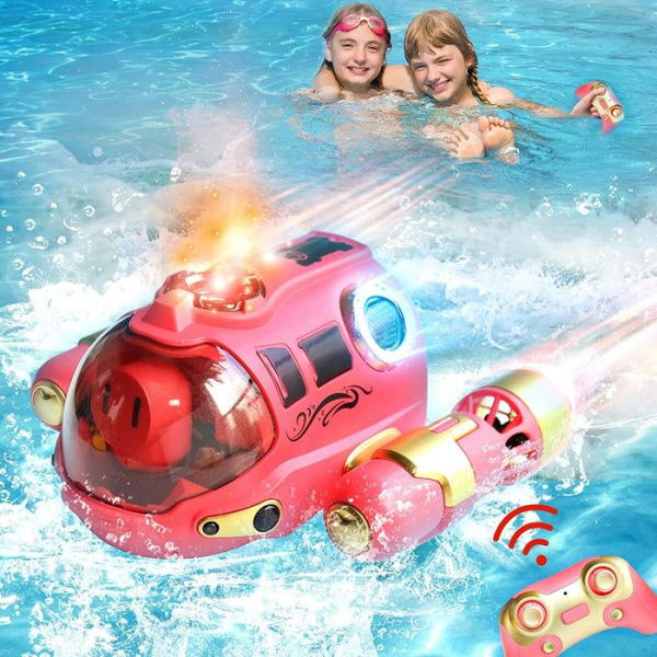 Remote Control Boat For Pools And Lakes RC Boat Water Toy With Lights Fast RC Boats For Adults And Kids 2.4GHz Remote Control.