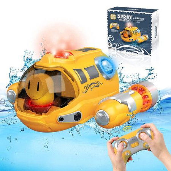 Remote Control Boat For Pools And Lakes RC Boat Water Toy With Lights Fast RC Boats For Adults And Kids 2.4GHz Remote Control.