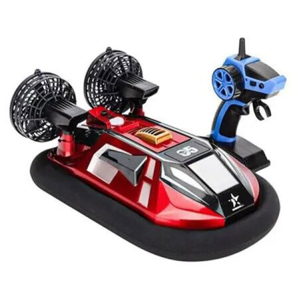 Remote Control Boat Hovercraft for Boys Beginners RC Amphibious Watercraft 15km/h Dual Motors Walking on Ice Pools Lakes 4WD Full Functions RC Sail 34CM