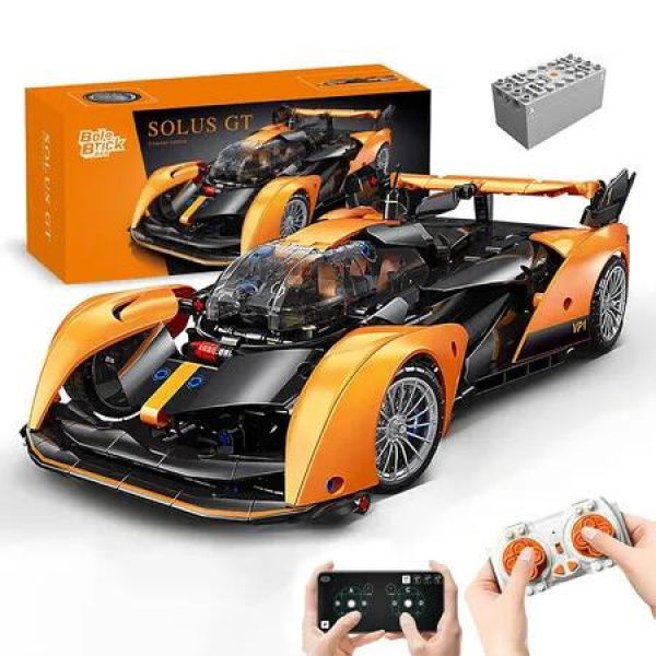 Remote Control Building Car, 1:14 Solus GT Construction Toy, Compatible with Technic Car, Collectible Gifts for 10 to 16 Year Olds and Men Women