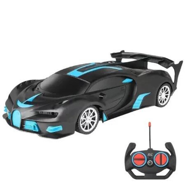 Remote Control Car 1/18 Rechargeable High Speed RC Cars Toys for Boys Girls Vehicle Racing Hobby with Headlight Xmas Birthday Gifts for Kids (Blue)