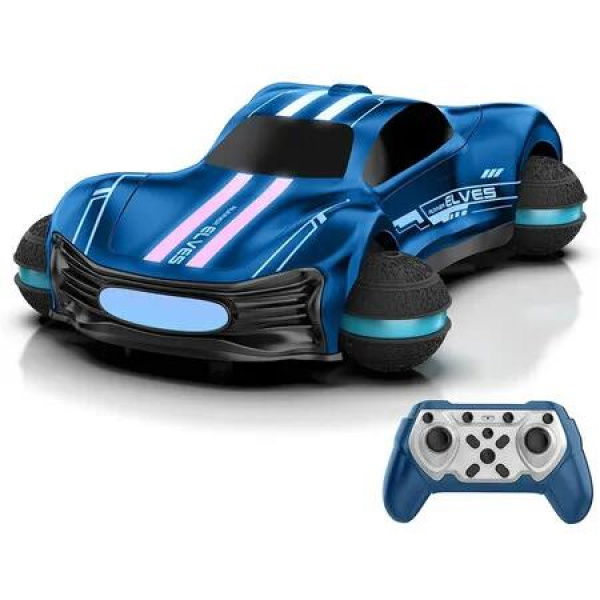 Remote Control Car for Kid Age 3 to 12, RC Cars, Remote Control Drift Cars 360 Degree Rotating with Lights for Boys Girls Men Women, Blue