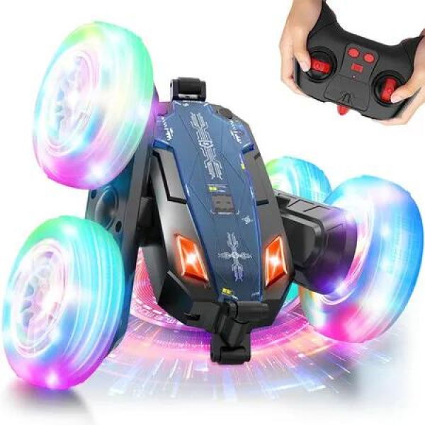 Remote Control Car Stunt RC Car, New Upgraded 2.4Ghz 4WD Double Sided 360 Degree Rotating RC Crawler for Kids Boys and Girls Aged 6 to 12