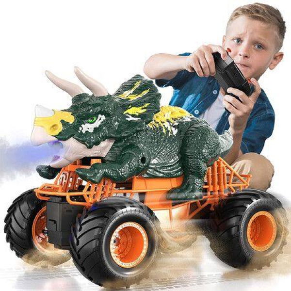 Remote Control Car Toys for Kids Boys, 2.4GHz RC Car Toys with Light, Sound, Spray, Indoor Outdoor All Terrain