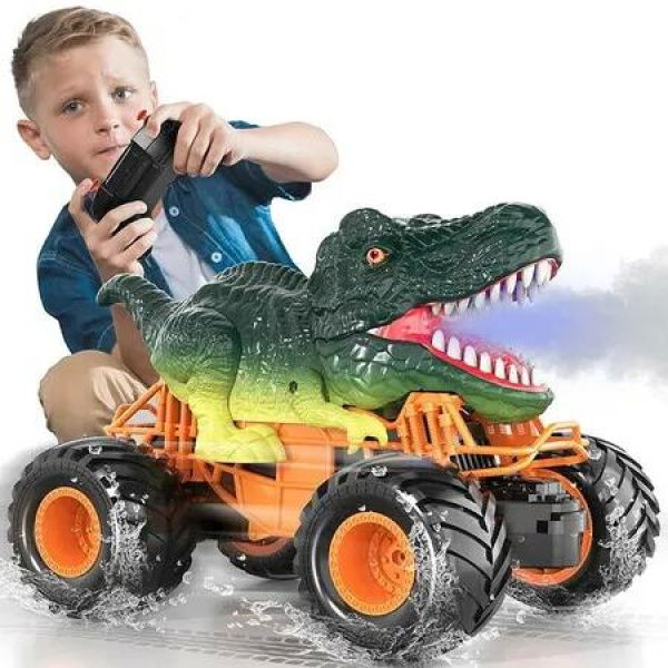 Remote Control Car Toys for Kids Boys: 2.4GHz RC Car with Light, Sound, Spray, for Indoor and Outdoor All-Terrain Play