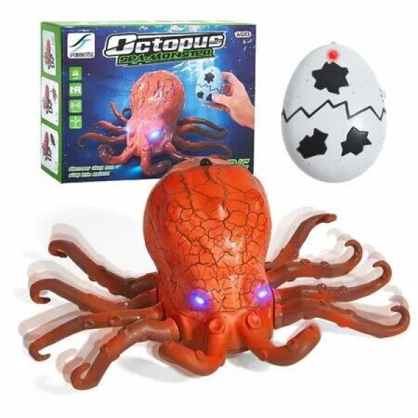 Remote Control Crawling RC Octopus Toy with Blue LED Eyes Realistic Movement Crawling,Robot Toys for Boys Girls Ages 6 and Up