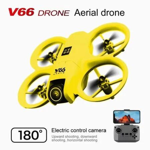 Remote Control Drone 4 Channel 6 Axis Headless Mode Helicopter 360 Degree Flip Remote Control Quadcopter Toy Mini Drone Color Yellow